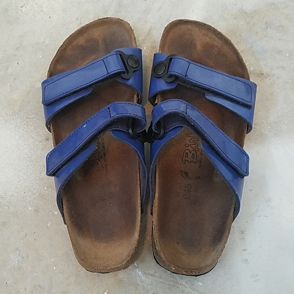 Birkenstock Blue Velcro Double Strap Sandal - Picture 2 of 10
